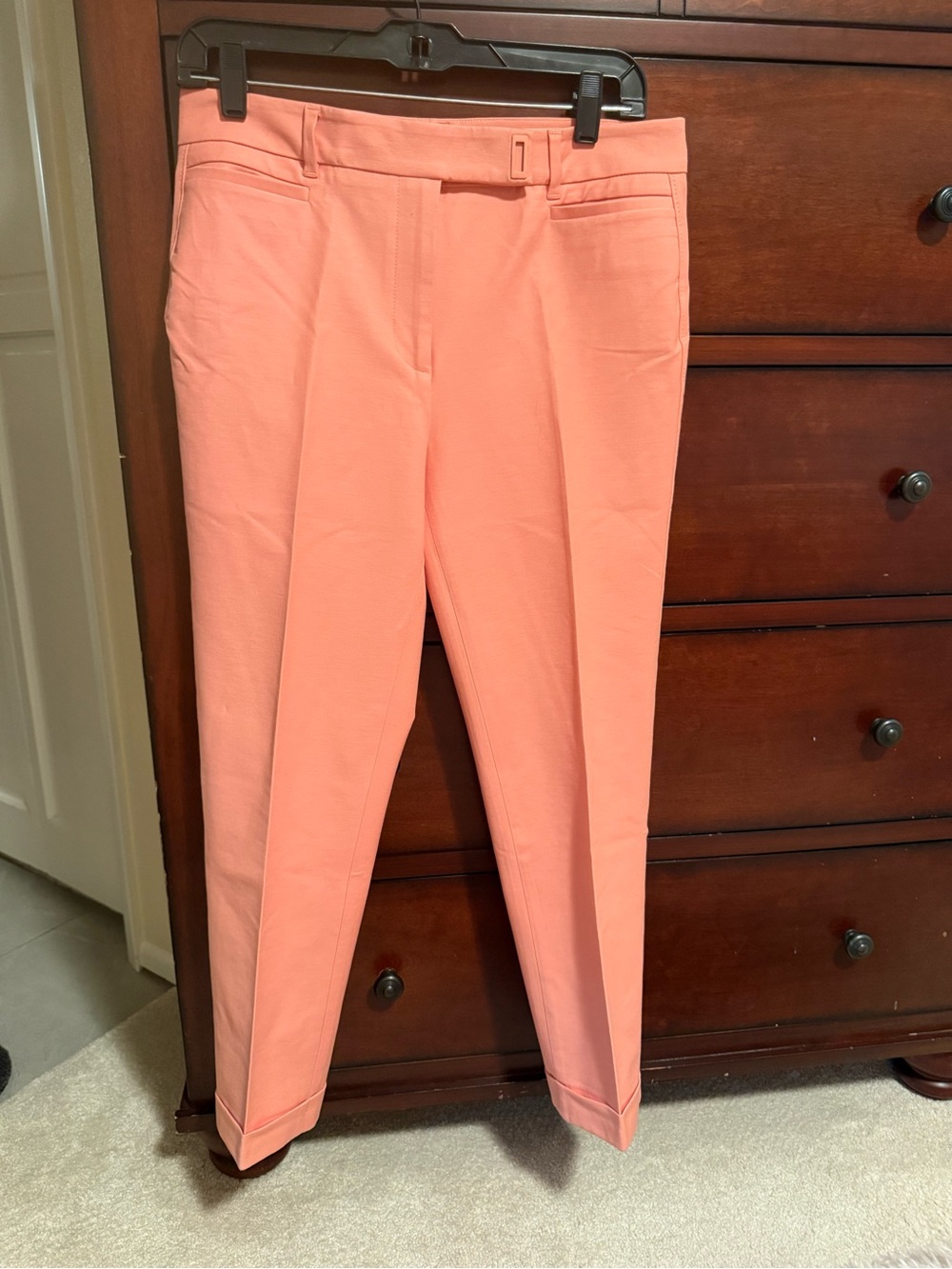White House Black Market Coral Slim Ankle Pants